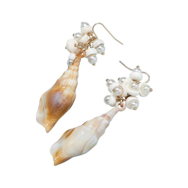 Sensibling Corp. - Wholesale Dangle Earrings - Miter Shell Dangle Earrings
1