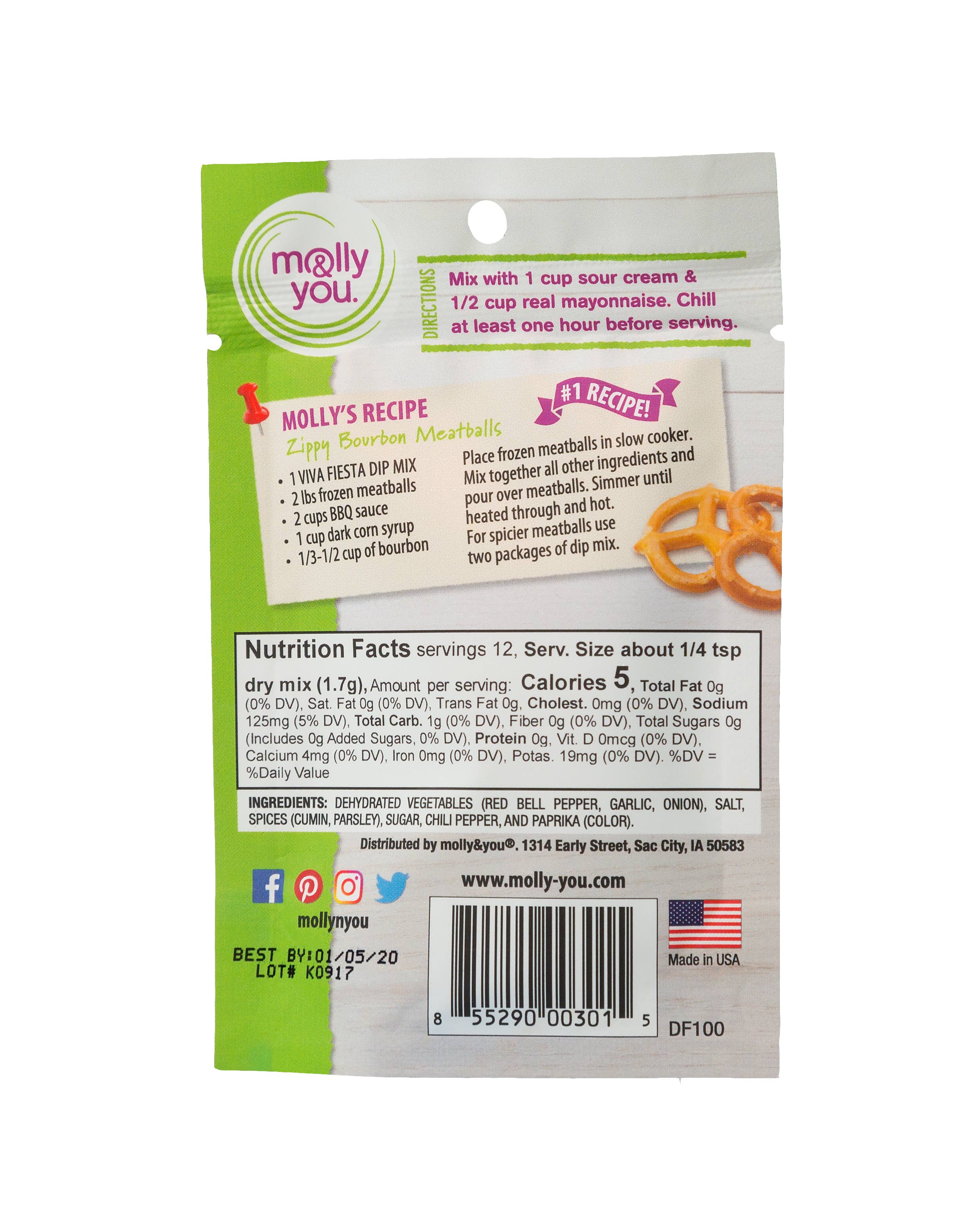 molly&you® - Wholesale Dip - Viva Fiesta Dip Mix4