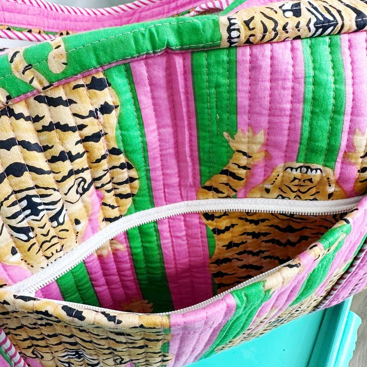 Folklore Couture - Wholesale Weekender Bag - Women's - Quilted Duffle Bag | Weekender Travel Overnight Bag | Tigers5