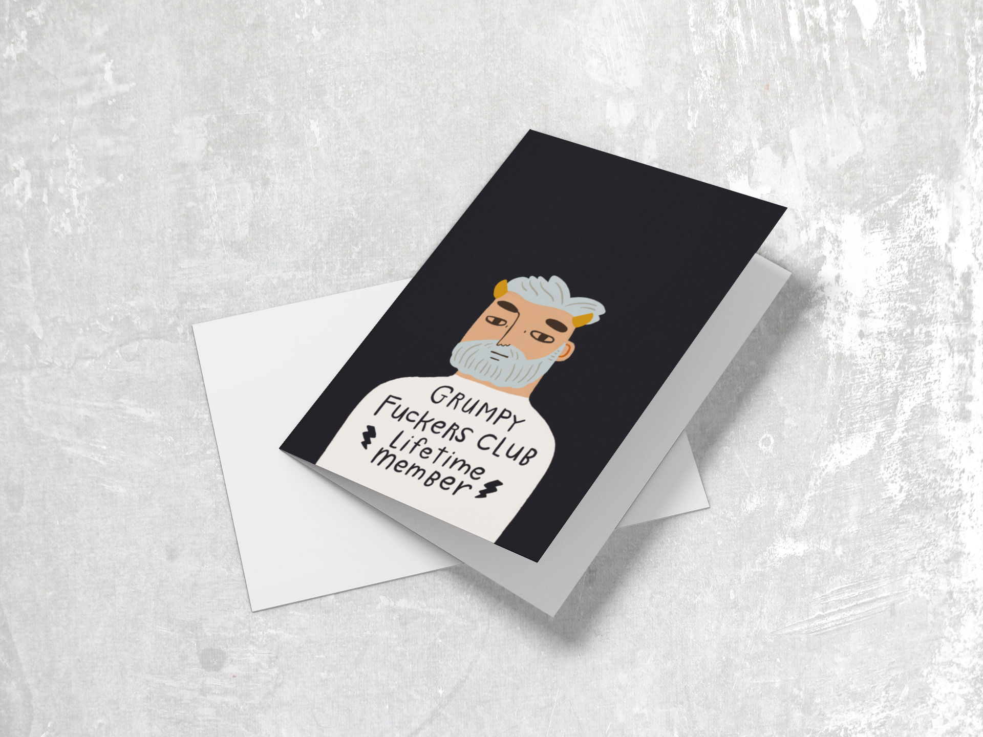 Disrupted Industries - Wholesale Everyday greeting card - Grumpy Fuckers Club - Lifetime Member Card1