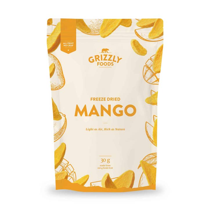 Freeze-dried mango for wholesale by Grizzly Foods