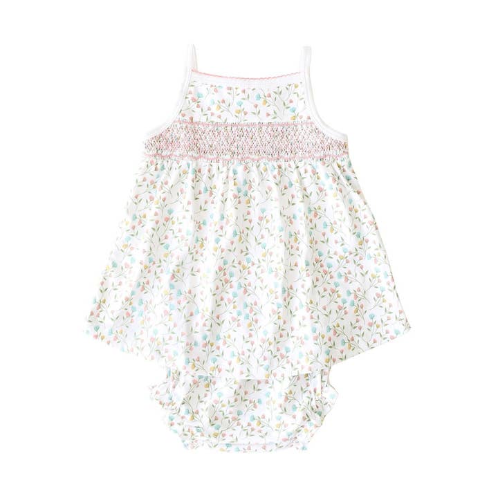 Vestido de tirantes Arabella Smocked Rosa para venta al por mayor de Pineapple Sunshine