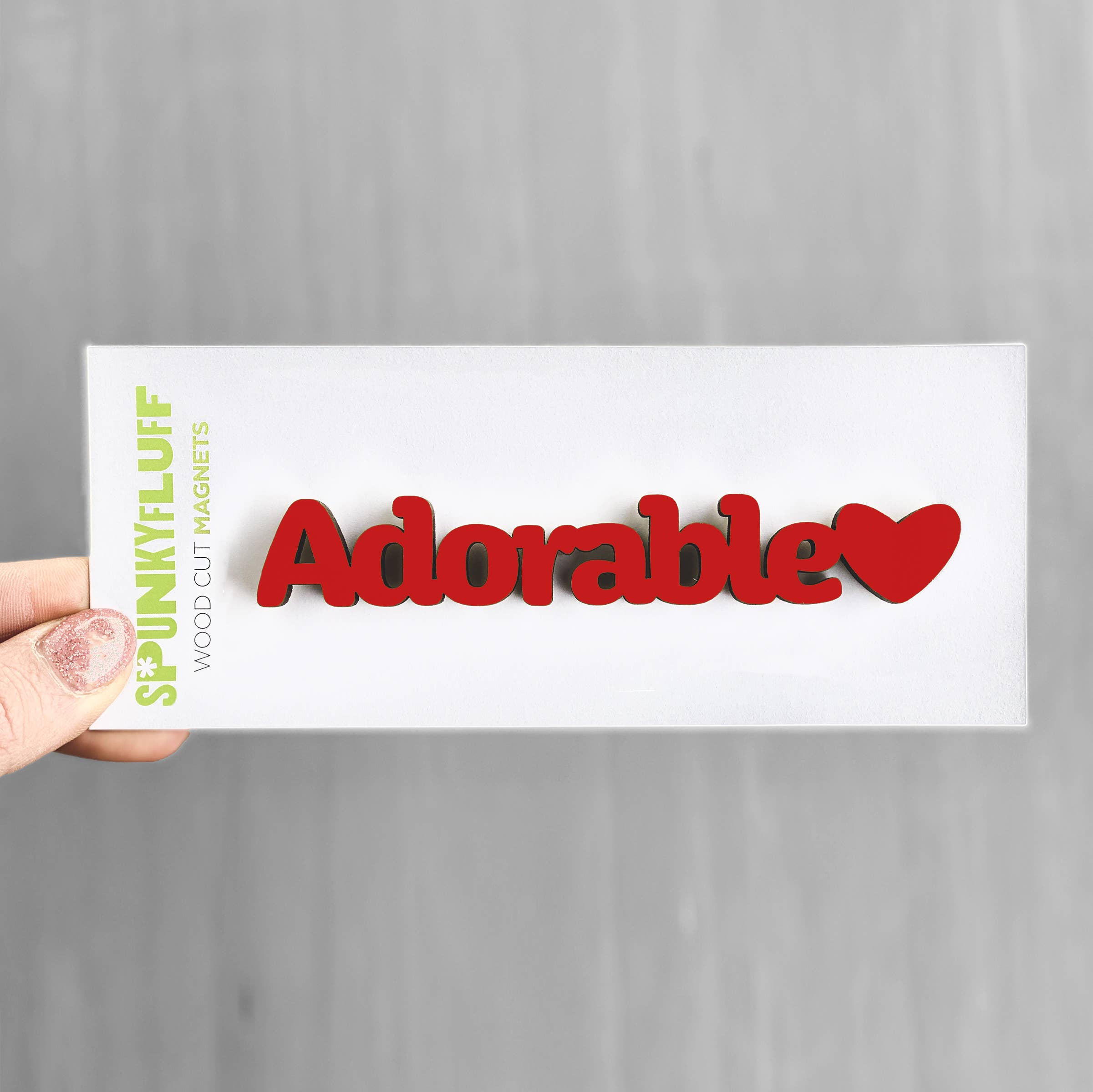 Spunky Fluff - Wholesale Magnet - Adorable Tiny Word Magnet, Cute Wood Word Photo Magnet25