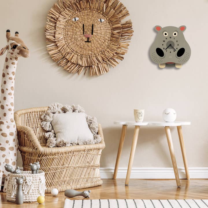 Popclox - Wholesale Wall Clock - Hippo Pendulum Clock - Wood