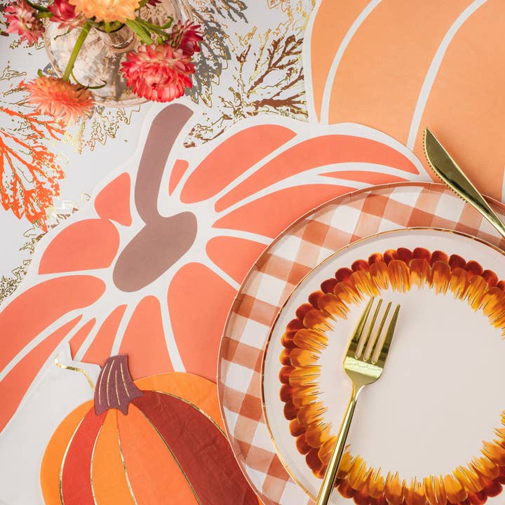 Gatherings by Curated Paperie - Wholesale Disposable Placemat - Harvest Pumpkins Paper Placemats | 3 Colors!6