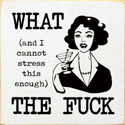 SAWDUST CITY – Großhandel Schilder – What (und ich kann es wirklich nicht genug betonen) The Fuck Holzschild7