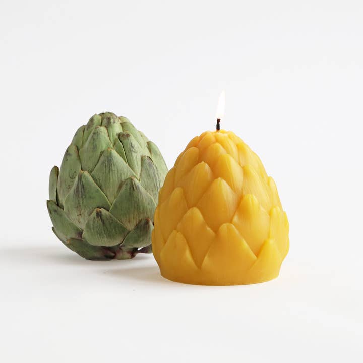 Artisjok bijenwas kaars voor wholesale door Artifaqt