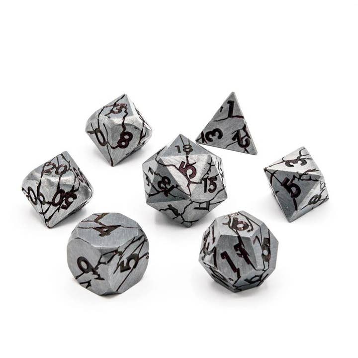 Ancient Arcane | Solid Metal Dice | 7-Polyhedral Set for wholesale by Tabletop Dominion Limited