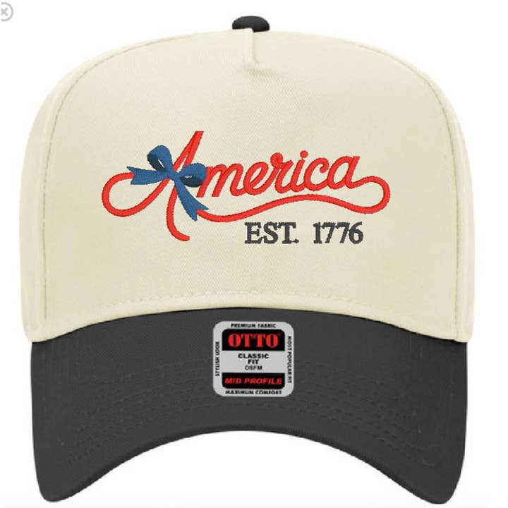 America Est. 1776 Embroidered Hat for wholesale by AMD Embroidery KC