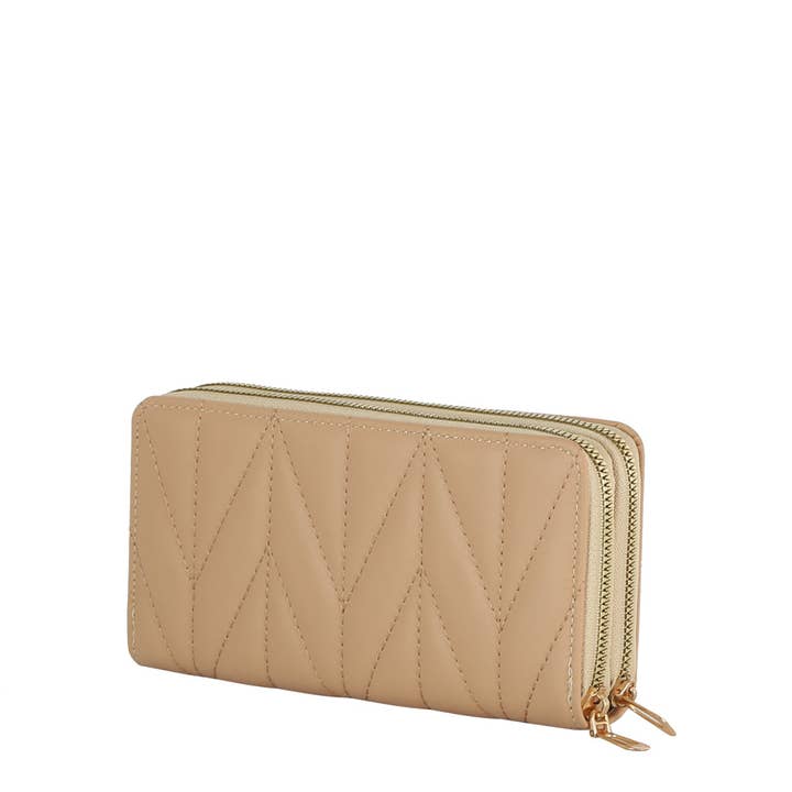 Handbag Factory Corp - Wholesale Wristlet - Zigzag Stitch Zip Wristlet Wallet2