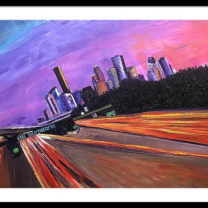 A French View of Houston - Framed Print for wholesale by Lauren Luna Ltd Co.