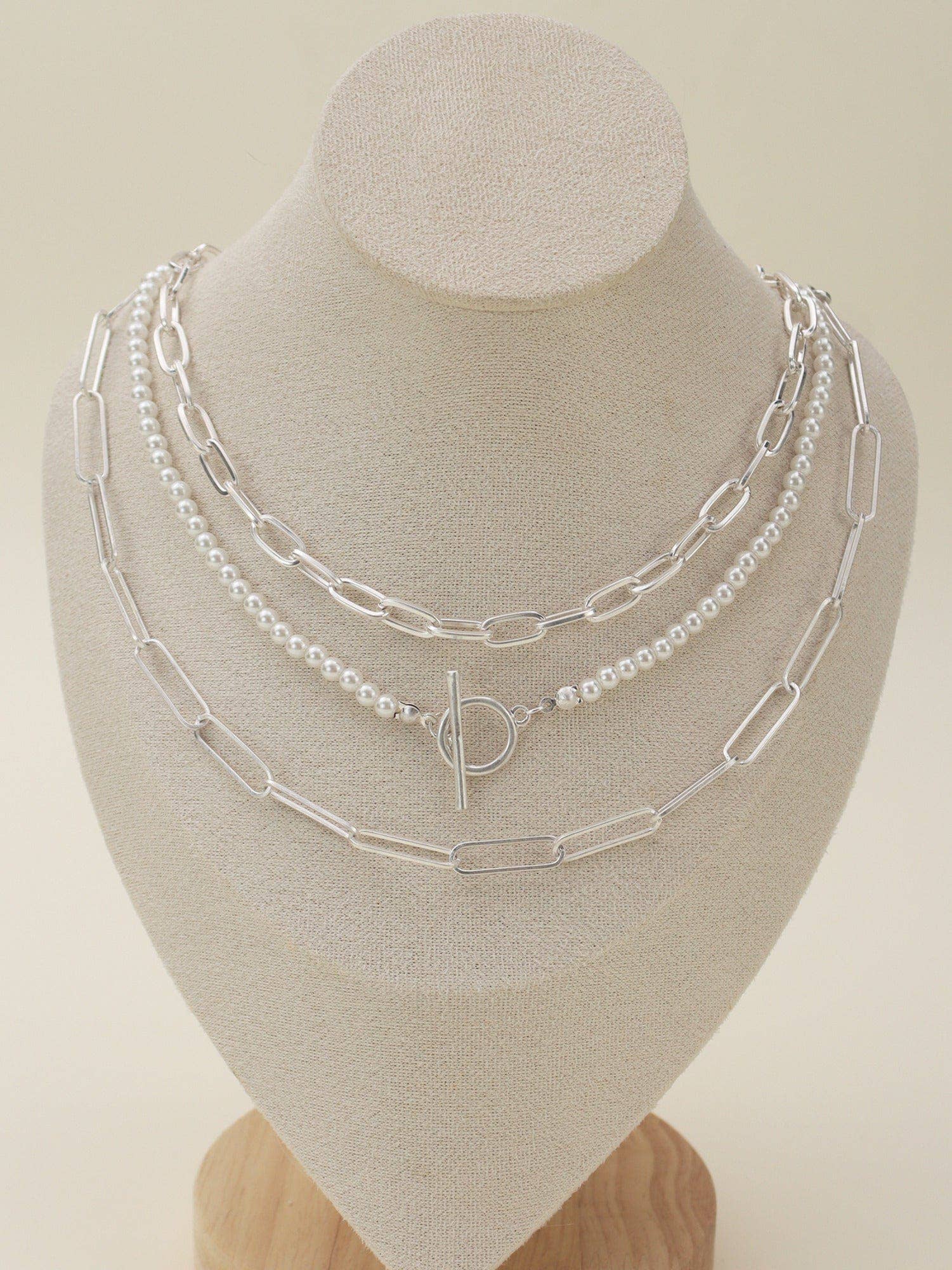 MiMi Wholesale - Vente Parures de bijoux - Ensemble de colliers à chaîne à bascule à perles multiples CN42614