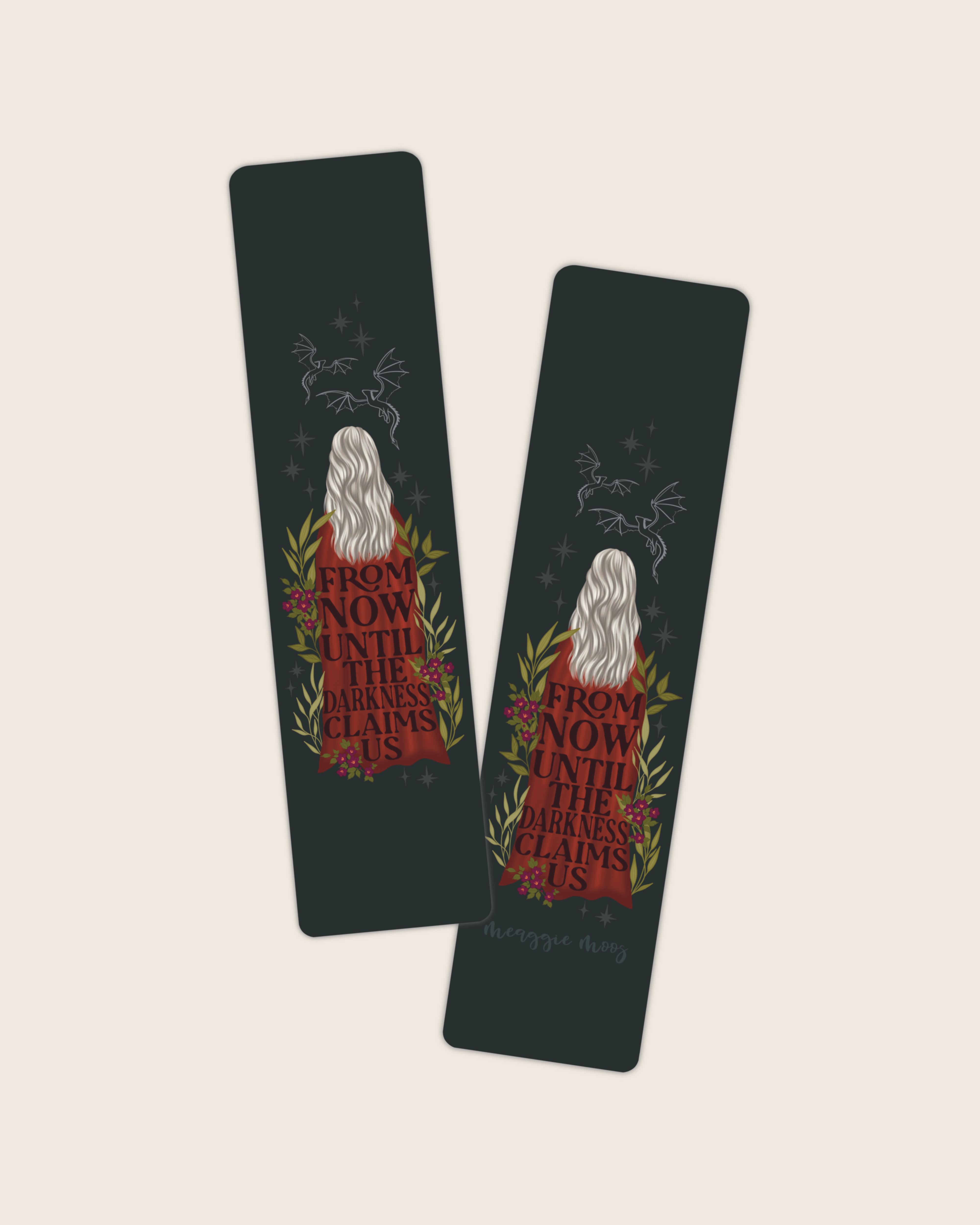 Meaggie Moos - Vente Marque-page - Trône de verre | Jusqu'à ce que l'obscurité nous réclame 2x8 Marque-page1