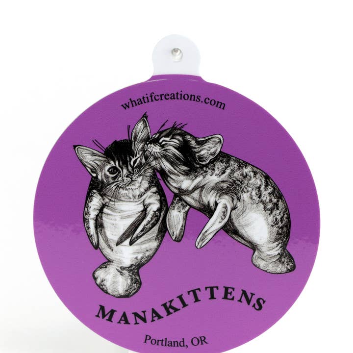 Manakittens 3" Vinyl Sticker for wholesale by Whatif Creations