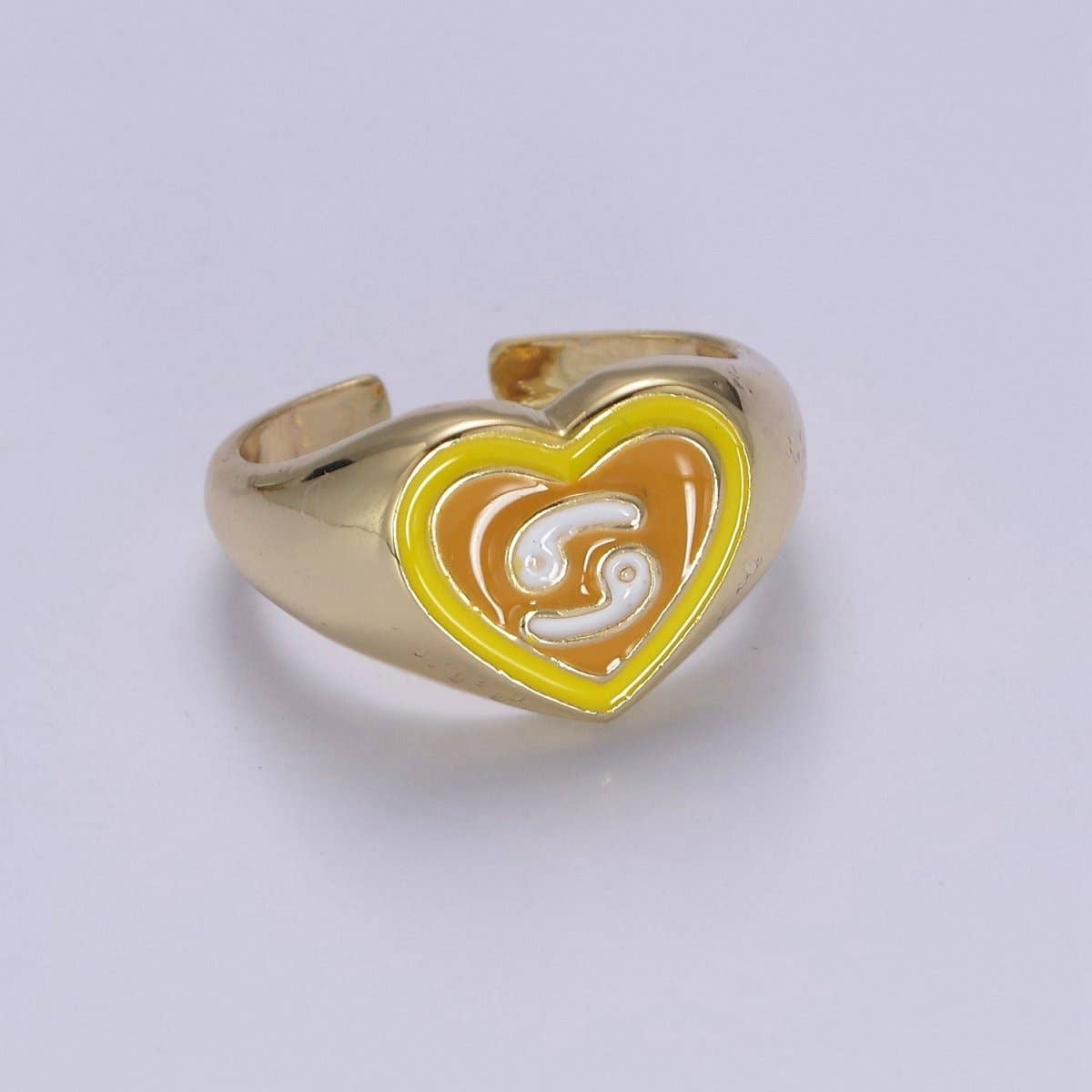 Aim Eternal - Wholesale Signet Ring - Y2K Signet Zodiac Ring Constellation Sign Enamel Gold Ring, Astrology Sign Horoscope Ring Birthday Personalized Fun Gift S-489-S-5003