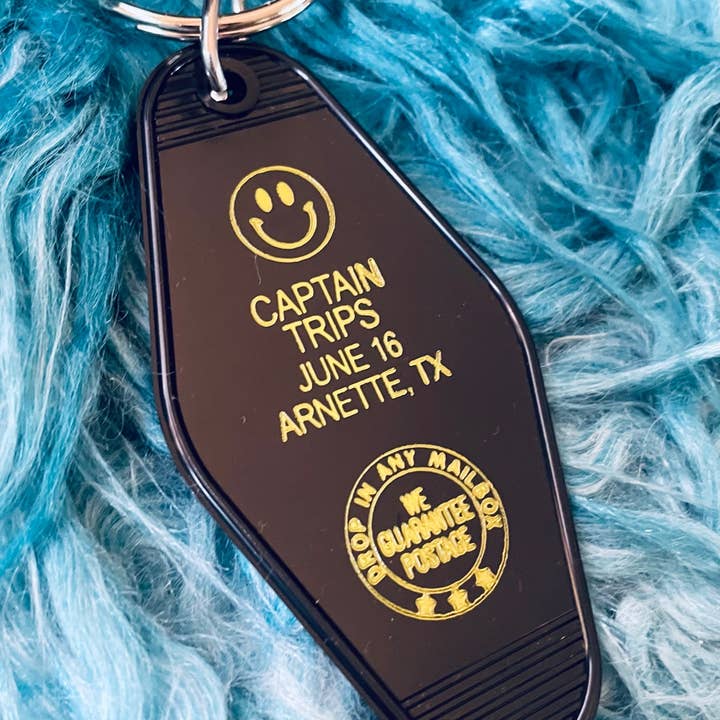 Motel Key Fob - Capt Trips (Stephen King) for wholesale by The 3 Sisters Design Co.
