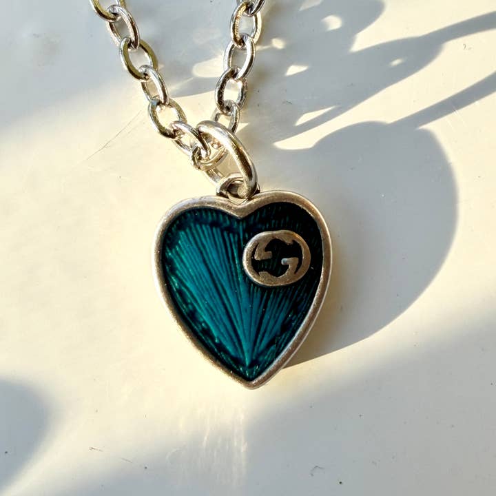 El & Gray Design - Wholesale Pendant/Charm Necklace - Upcycled Designer Small Heart Pendant Necklace #106 - Adjustable Chain1