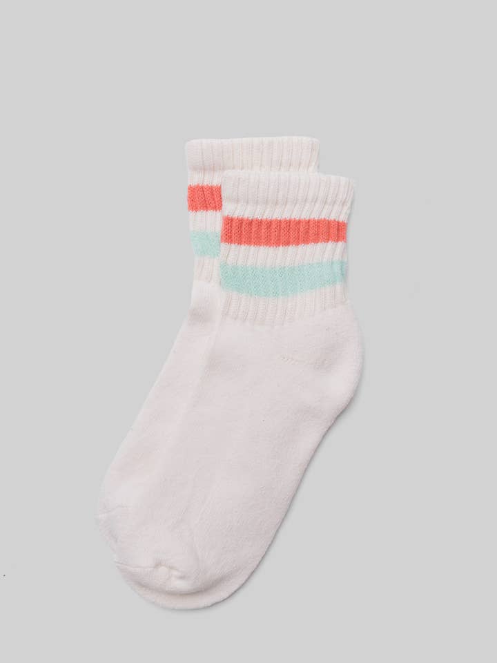 American Trench - Wholesale Socks - Unisex - The Retro Stripe Quarter Crew