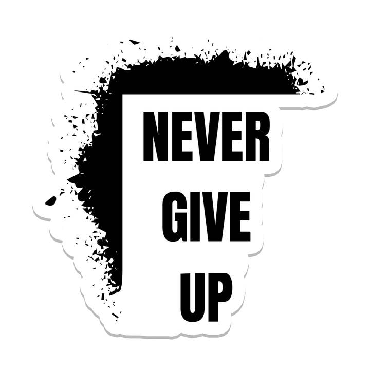 Giv Aldrig Op | Politik | Vandtæt Stødfangerklistermærke for engroshandel hos SlapPolitics Stickers