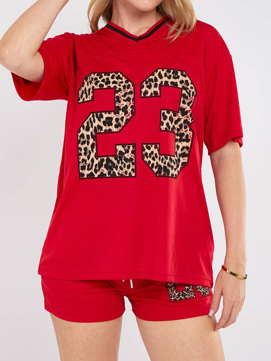 AX Labels - Wholesale Top & Short Set (NOT Loungewear) - Women's - Leopard Print 23 T-Shirt With Shorts Co-ord47