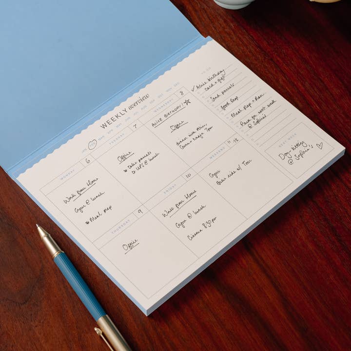 Papier - Wholesale Planner - Weekly Desk Planner, Undated - Floral Checkerboard 4