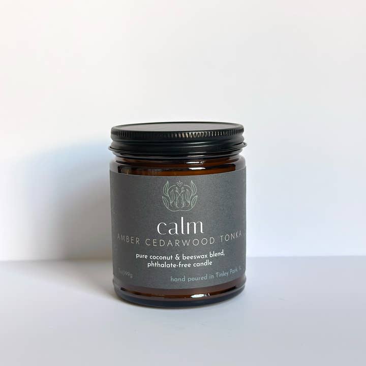 Sprig & Flame - Wholesale Jar/Filled Candle - CALM | Pure Coconut Beeswax Hand-Poured Wood Wick Candle3