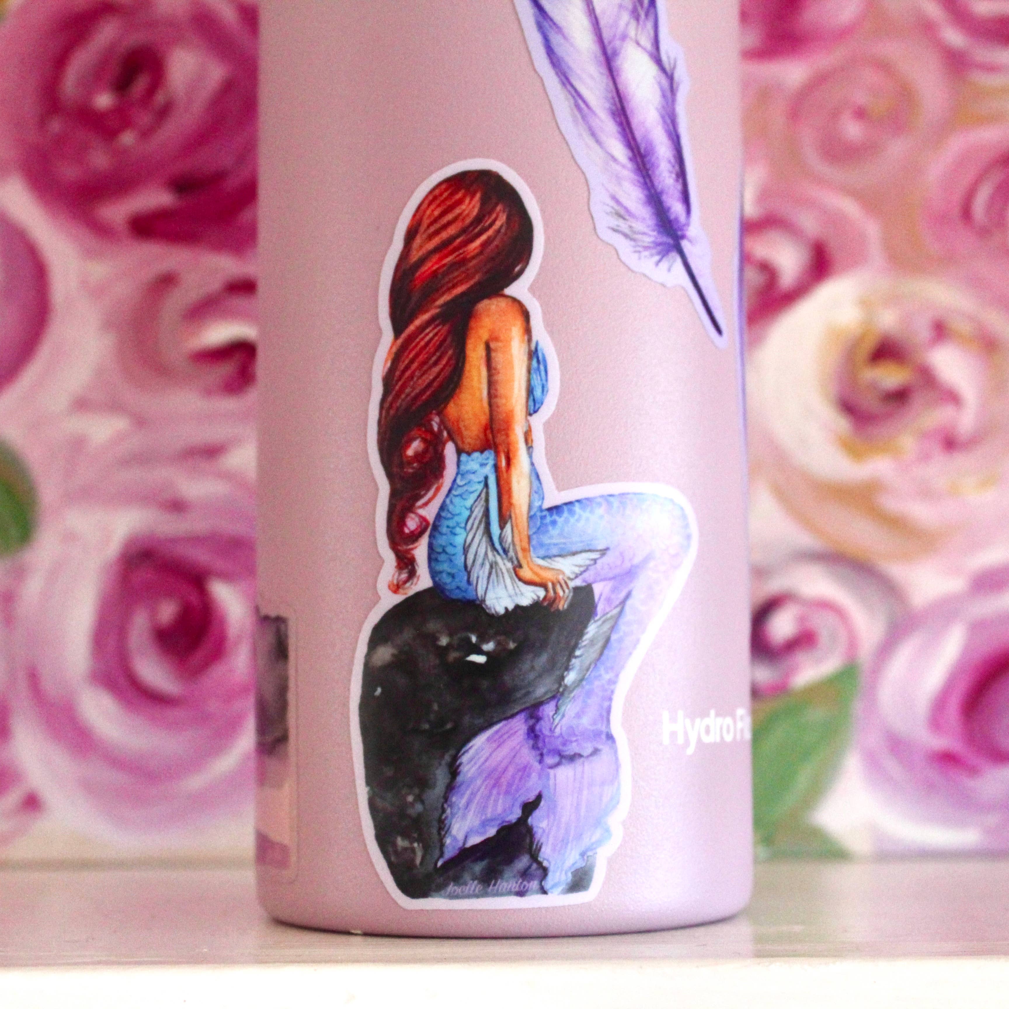 Joelle Hanton Art - Wholesale Sticker - Vinyl Sticker - Magical Mermaid Watercolor Design1