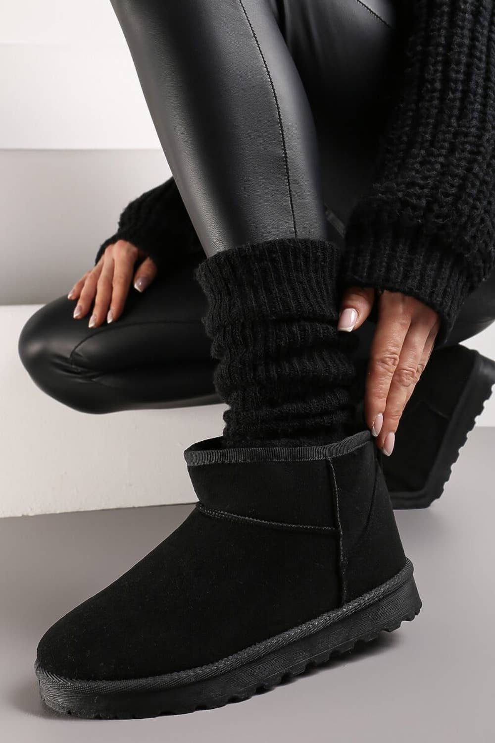 No Doubt Shoes - Wholesale Booties - Women's - WOMEN'S FAUX SUEDE ULTRA MINI LOW PLATFORM ANKLE BOOTS4