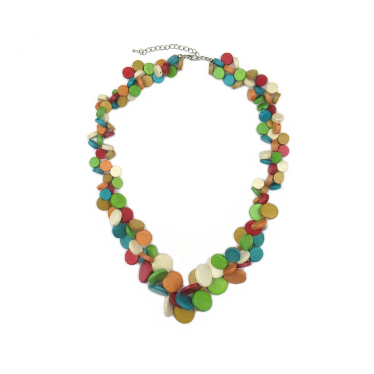 Katie and Company - Wholesale Beaded/Pearl Necklace - Beverly bright and bold wood bead necklace1