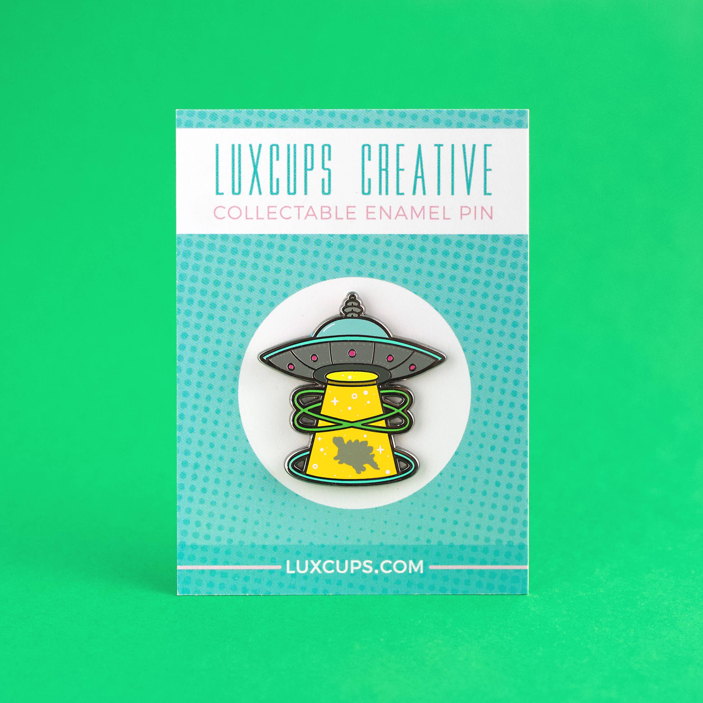 LuxCups Creative – wholesale Lapel pin/button – Stego UFO Pin (ON SALE!)6