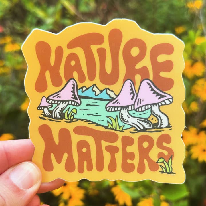 Nature Matters | Mushroom Sticker for wholesale by Menottees