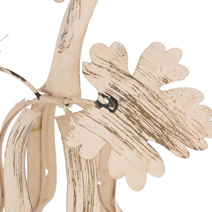 My Amigos Imports - Wholesale Decorative Tabletop Object - CLEARANCE-Fancy Metal Pumpkin-Farmhouse-2 Sizes-White3