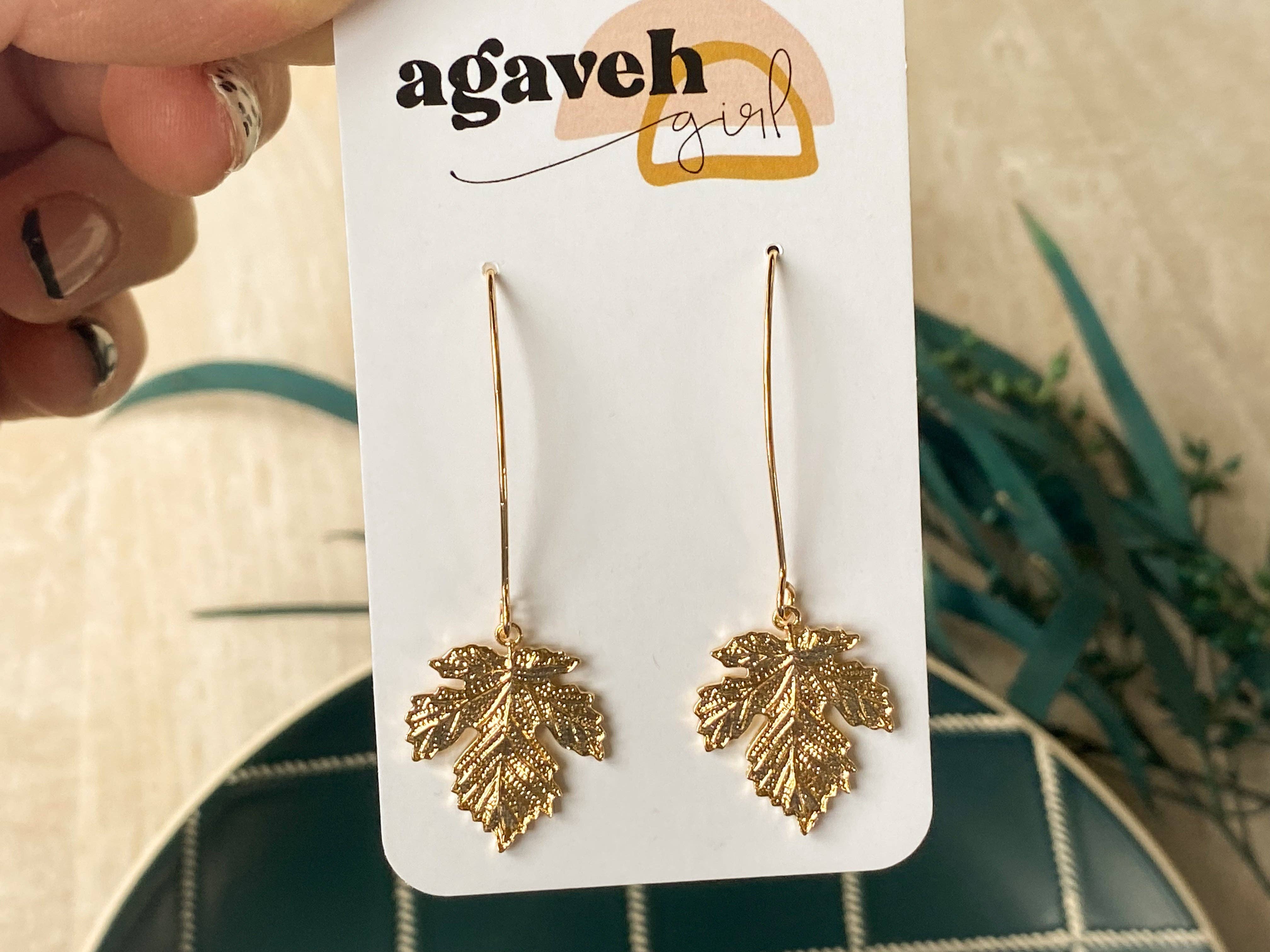 Agaveh girl - Vendita all'ingrosso Orecchini pendenti - L'acero dorato1