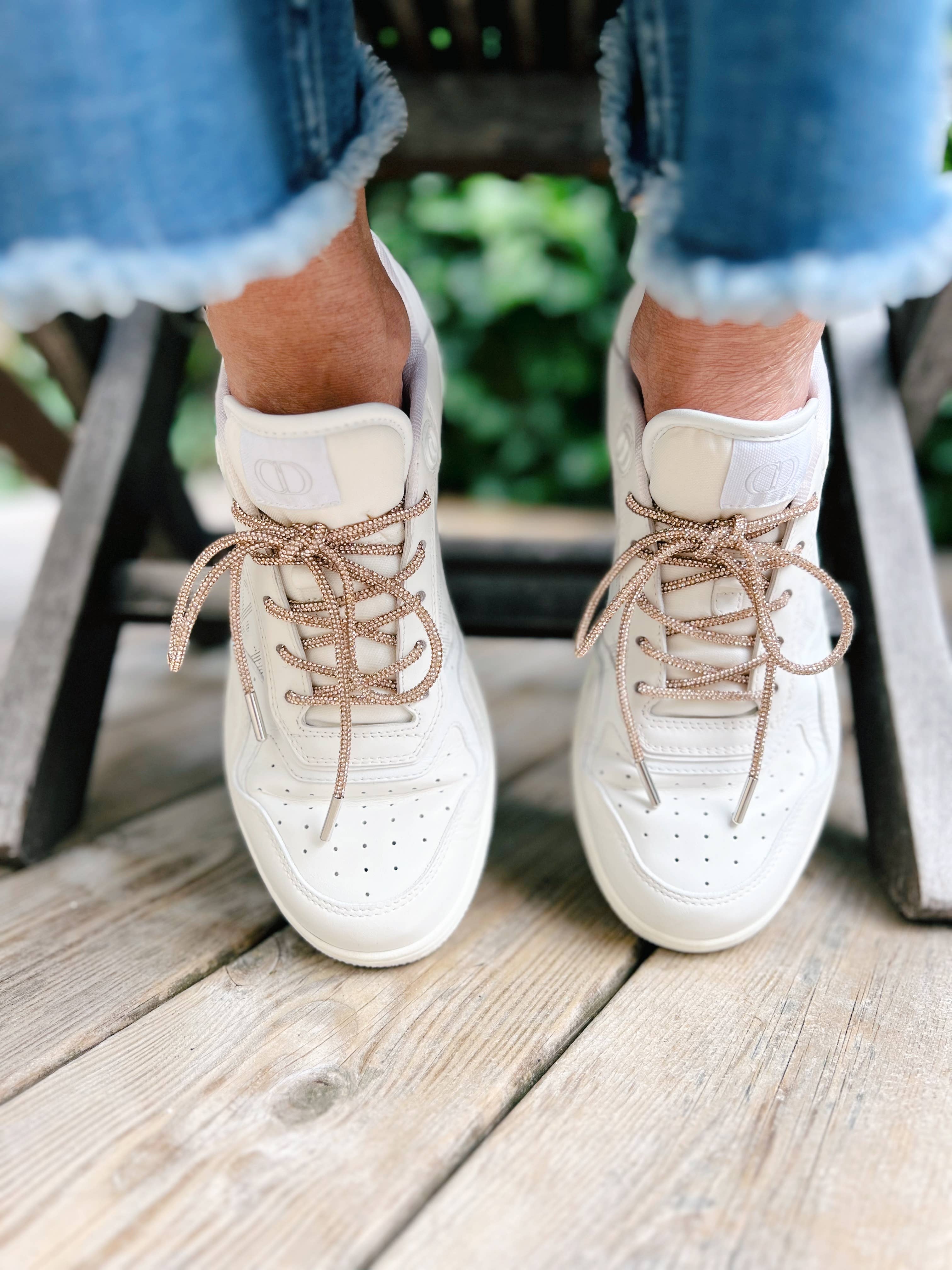 The Shoelace Brand - Vente Lacets – femme - Lacets Luxe Cuivre ornés de cristaux1