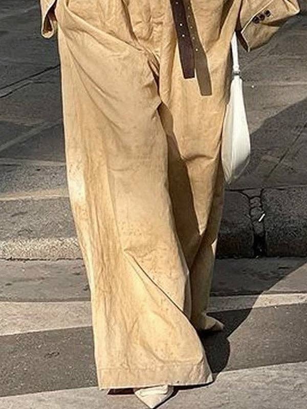 FurDecoration - Wholesale Top & Pant Set (NOT Loungewear) - Women's - Collarless Button-Up Long Sleeve Jumpsuit Set5