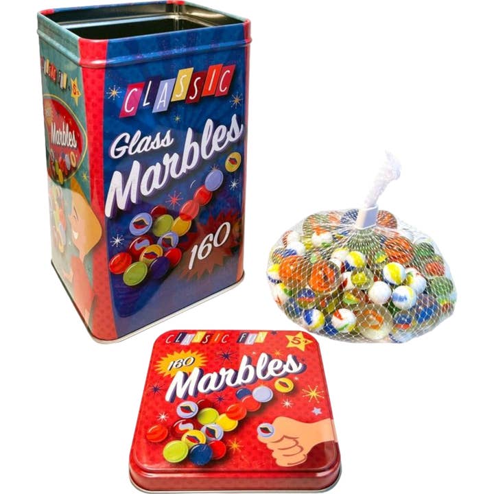 Cow Crack Wholesale - Wholesale Hard Candy - Classic Glass Marbles Tin Can