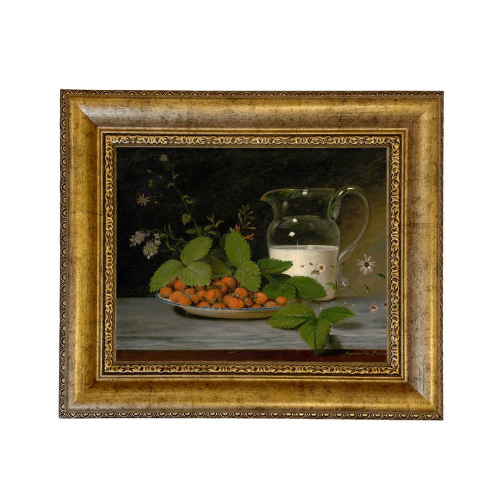 Strawberries and Cream Vintage Still Life by Raphaelle Peale for wholesale by Madison Bay Co. - Historical Home Decor Reproductions