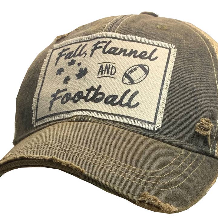 Casquette de baseball en flanelle et en flanelle de football pour la vente par Vintage Life