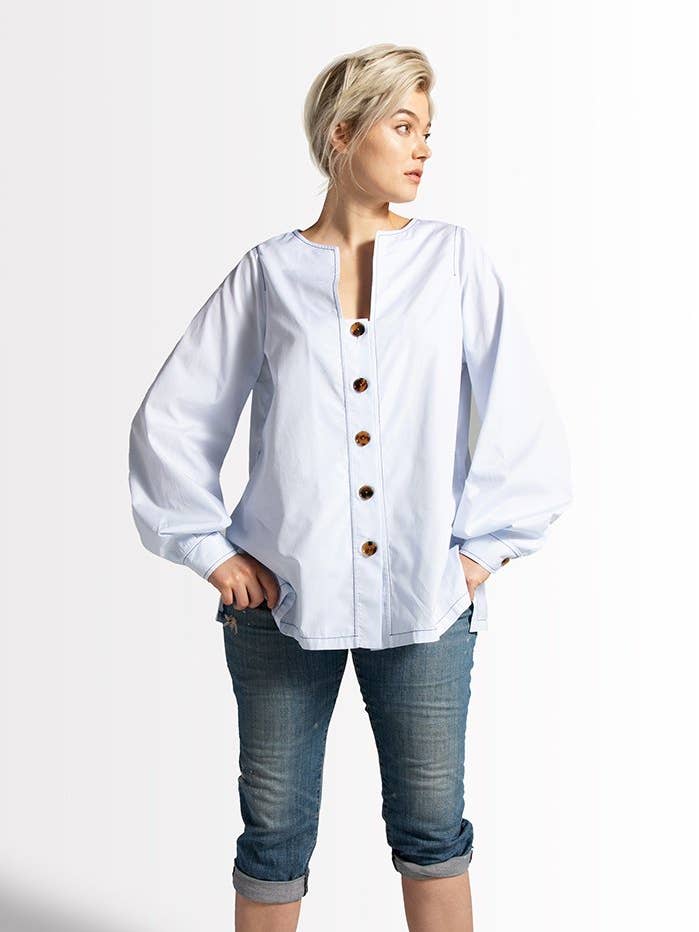 Emme Shirt // Light Blue for wholesale by Shegul