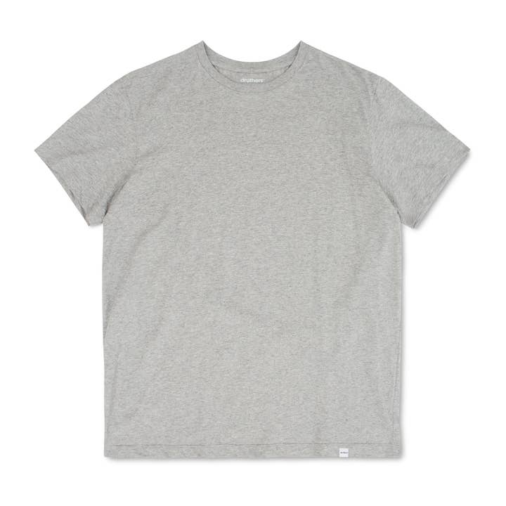 T-shirt classique en coton biologique - Gris chiné pour la vente par Druthers NYC