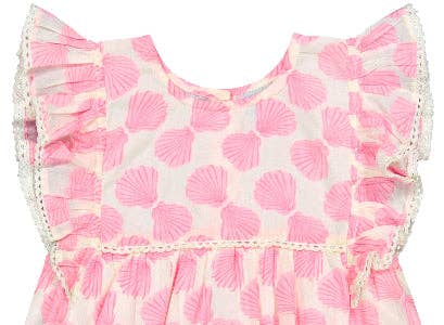 Mer St. Barth – Vestido - Crianças por atacado – Vestido de Menina Seraphina Shell Beach Rosa1