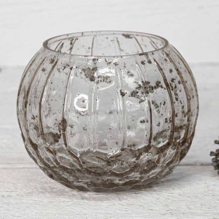 Tanned Glass Tealight Holder - H.10cm for wholesale by Antikas