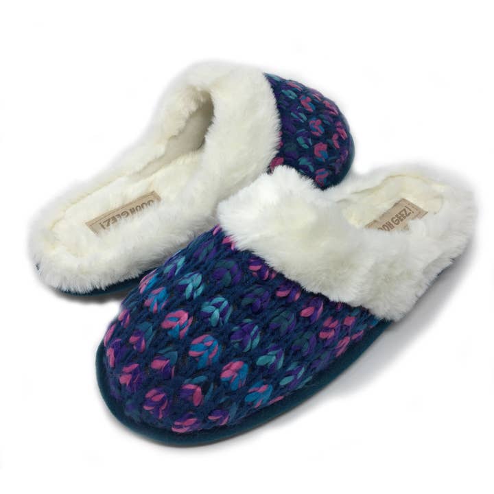 Oooh Yeah/Sock It Up/Oooh Geez Slippers – Großhandel Hausschuhe – Damen – Meerjungfrauenschwanz Lila | Damen Rutschfeste Hausschuhe zum Hineinschlüpfen