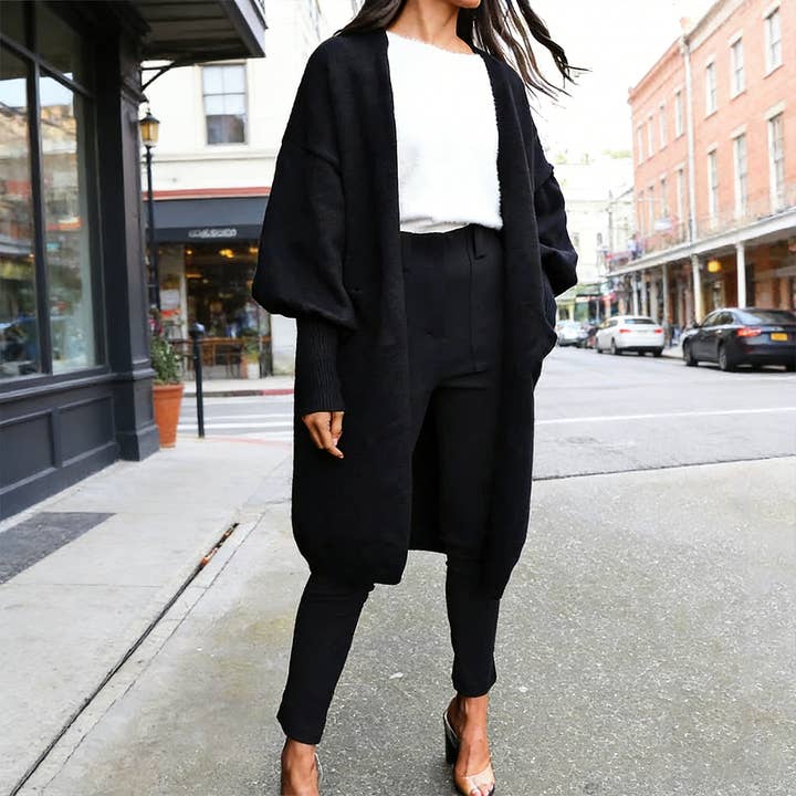 Cardigan décontracté ample avec poches pour la vente par Lily Clothing