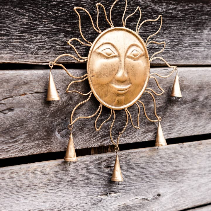 Rahab's Rope - Wholesale Wind Chime - Brass Sun Wind Chime