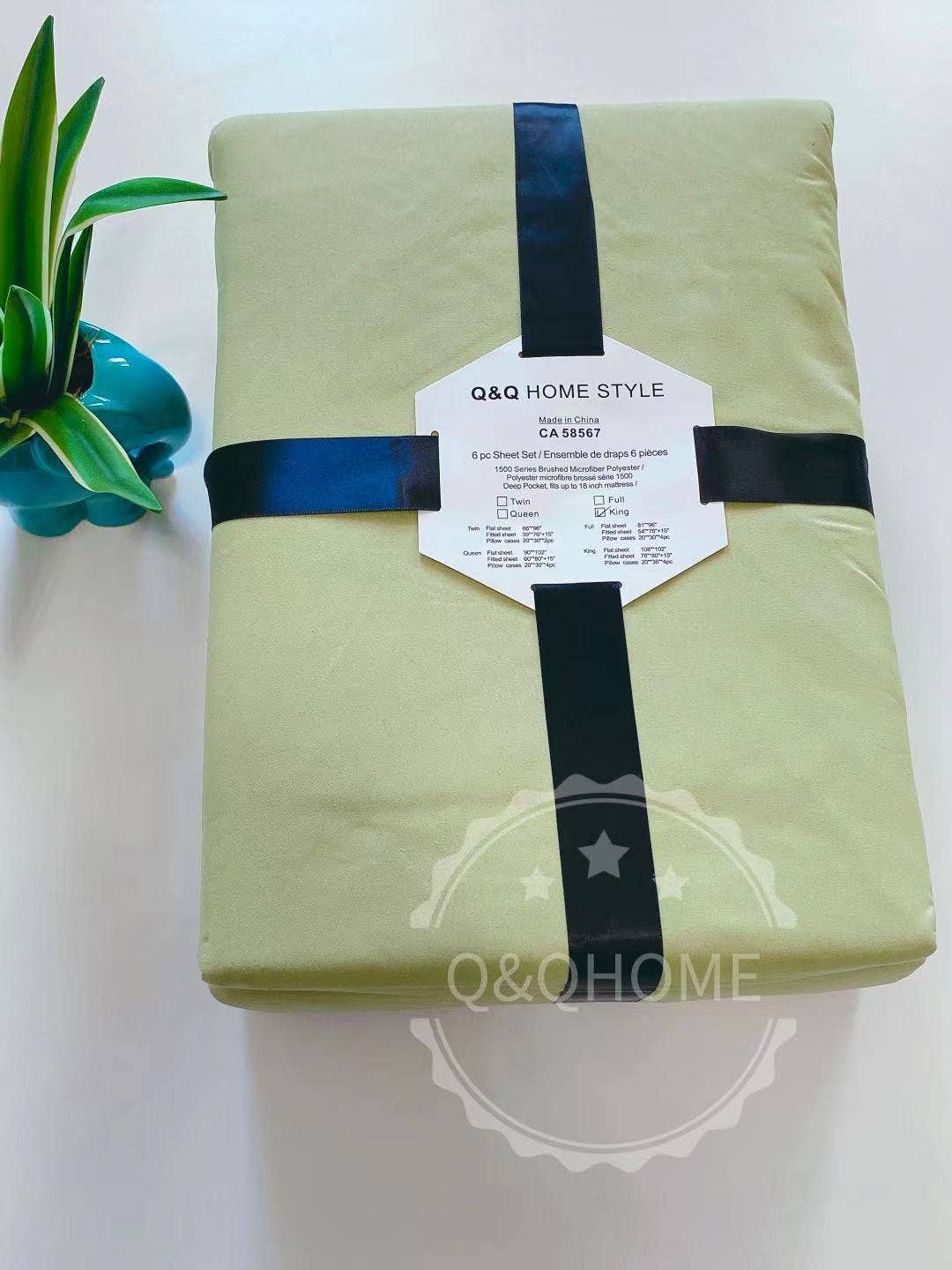 Q&Q HOME - Wholesale Sheet Set - QQ-HOME 6 Pieces Super Soft Microfiber Sheet Set1