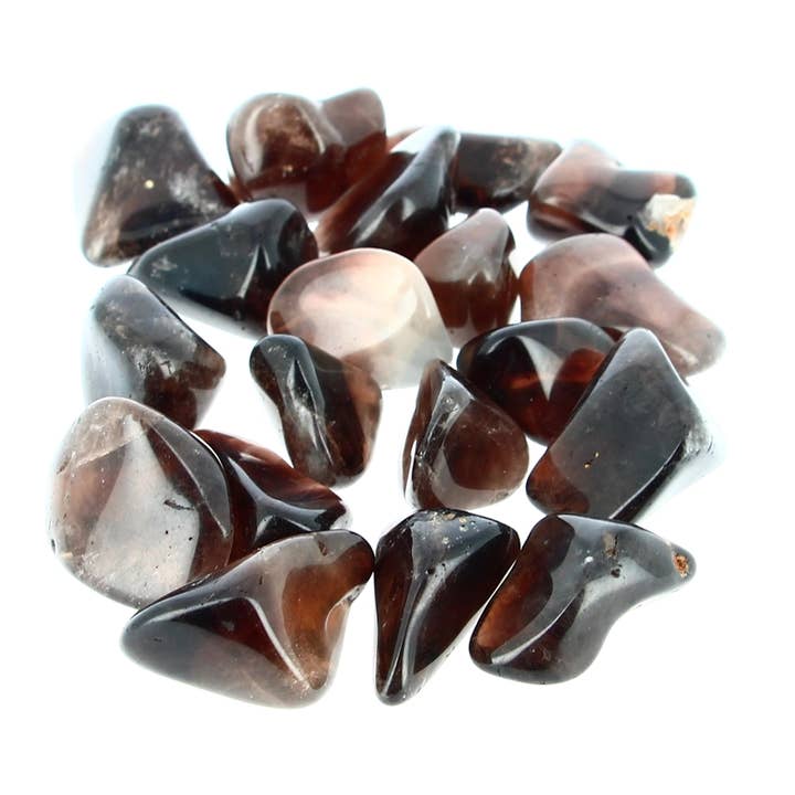 Piedras rodadas de cuarzo ahumado extra oscuro de 500 g de Madagascar para venta al por mayor de Artisans de Madagascar