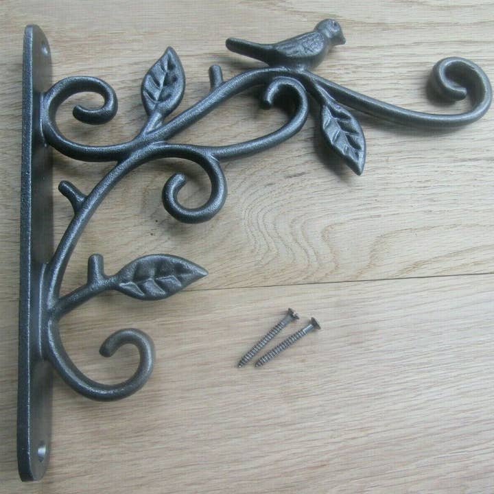 Bird on Branch Hook Bracket Antique Iron for wholesale by IronmongeryWorld