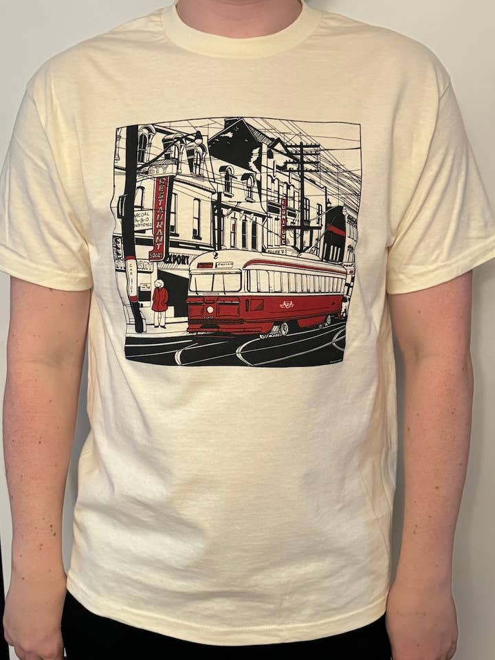Queen and Parliament - Two Colour Screenprinted Shirt for wholesale by Studio Junco