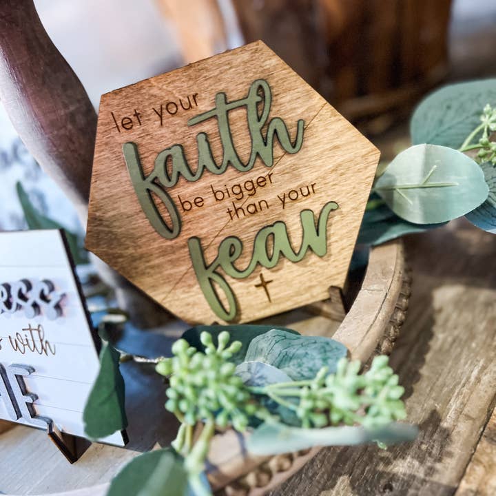 The Nest Home - Wholesale Decorative Tray - Faith Over Fear Tiered Tray Set9